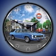 thumbnail image 2 of Reloj de pared coleccionable con letrero y reloj 1969 SS Camaro Gulf, 2 of 5