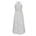 thumbnail image 3 of Maxi Vestido Con Cinturón Una Línea De Vestido Con Cuello Halter Estampado De Puntos Para Playas Para Mujer ANGGREK Ropa, 3 of 6