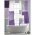thumbnail image 5 of Purple White Sheer Curtains 84 inches Long 2 Panels Set Graffiti Art Abstract Mottled Oil Paint Texture Sheer Window Curtain Rod Pocket Voile Drapes for Living Room/Bedroom, Each 52" W x 84" L, 5 of 7