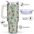 thumbnail image 3 of 40 Oz Dachshund Tumbler with Handle and Straw, Dog Travel Mug Water Bottle, Stainless Steel Insulated Cup with Lid and Straw, Birthday Christmas Gifts, 3 of 7