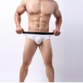 thumbnail image 3 of Aayomet Men's Ice Silk Bikini Briefs Low Rise Soft Breathable Underwear,White XXL, 3 of 5