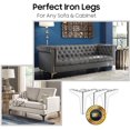 thumbnail image 5 of Patas para muebles de 7 "/17,5 cm, 4 pies de muebles triangulares de diamante de Metal modernos, reemplazo DIY para armario, sofá, silla otomana Adepaton WMZL-816-2, 5 of 5