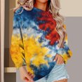 thumbnail image 2 of Bovemsi Womens Sweatshirts Women's Tie Dye Pattern Plus Size Fashion Tops Long Sleeved Fall Fashion Outfits 2025 Clothes, 2 of 9