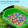 thumbnail image 3 of Aosom Kids ATV Quad Car with Back Trailer, Green, 3 of 9