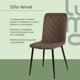 thumbnail image 3 of Set de Comedor Mesa Transparente con vidrio +4 Sillas Velvet cafe, 3 of 8