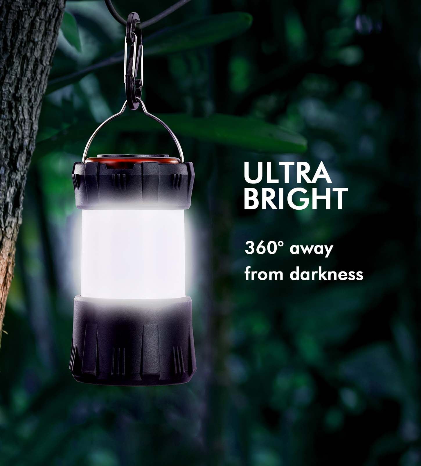 LED Camping Lantern, 6000mAh Solar Powered/ Hand Crank/ USB-C Rechargeable  Camping Lights, 3 Light Modes 3500LM Dimmable Hanging Tent Lights Lamp