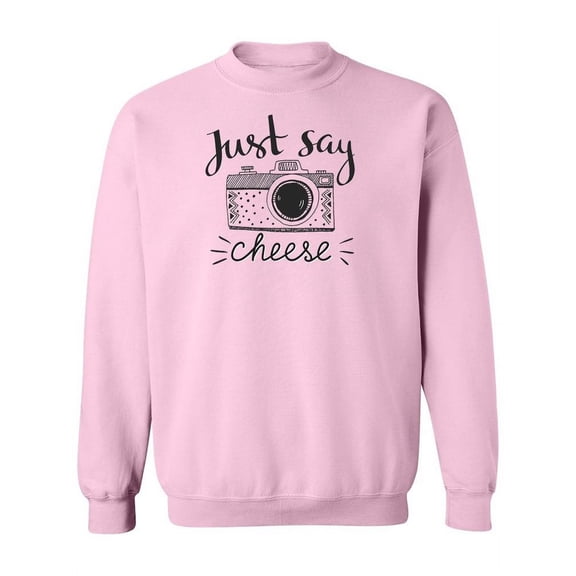 Say Cheese Retro Camera Design Sweatshirt Women -Image by Shutterstock, Female XX-Large