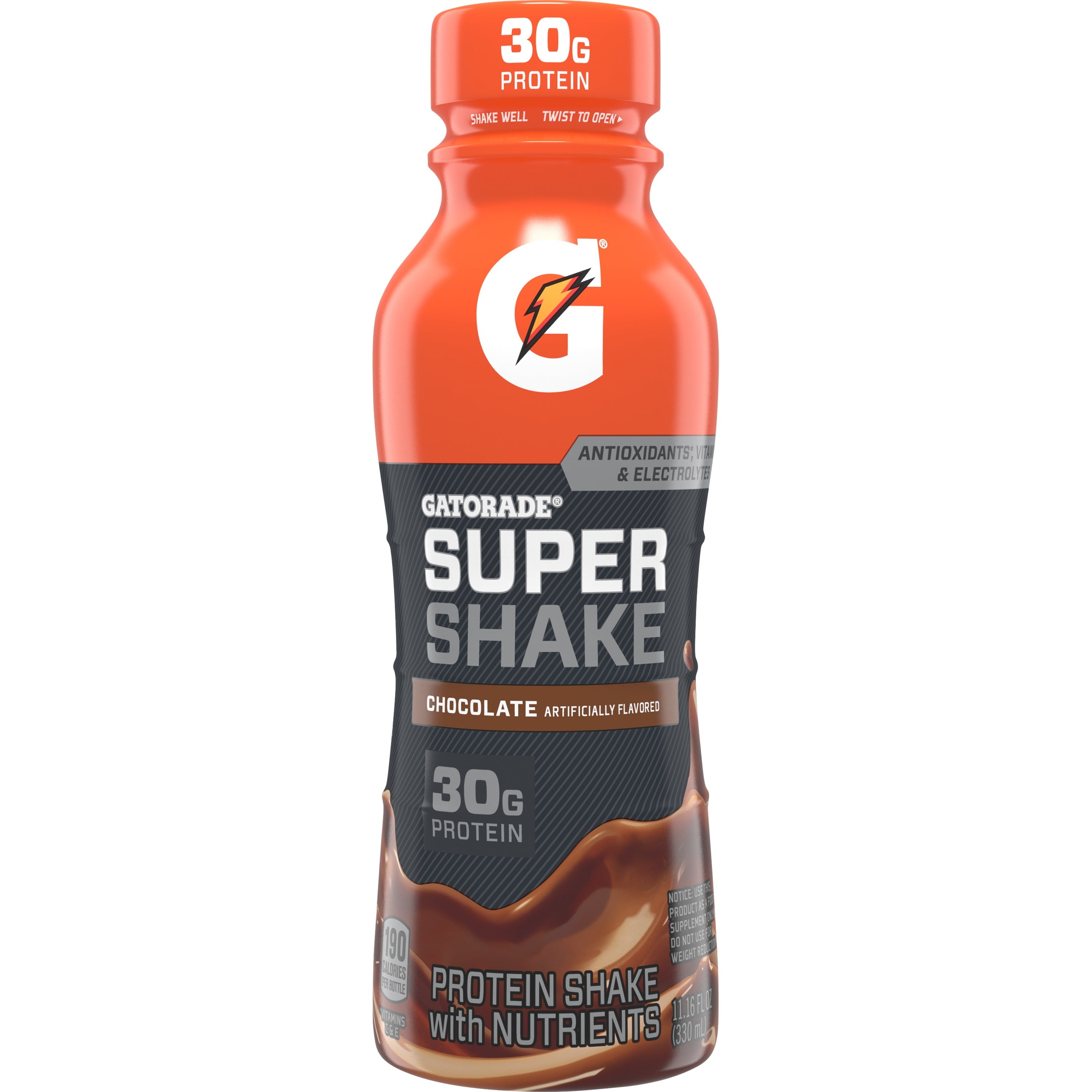 Gatorade Super Shake Chocolate Sports Drink 11.16 fl oz Bottle