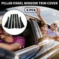 thumbnail image 2 of Ofertas Únicas 6 Piezas Recubrimiento de Ventana del Pilar para Chevrolet Impala 2006-2013 Plástico Negro Fibra de Carbono Reemplazo, 2 of 6