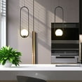 thumbnail image 4 of VONN Capri 7" ETL Certified Integrated LED Pendant with Glass Shade in Black, 4 of 9