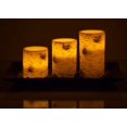 thumbnail image 4 of Birch Bark Candlescape Set, 3 Led Flickering Flameless Wax Candles, Decorative Tray, 4 of 6