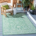 thumbnail image 2 of SAFAVIEH Courtyard Darin Botanical Indoor/Outdoor Area Rug, Green/Ivory, 6'7" x 9'6", 2 of 7