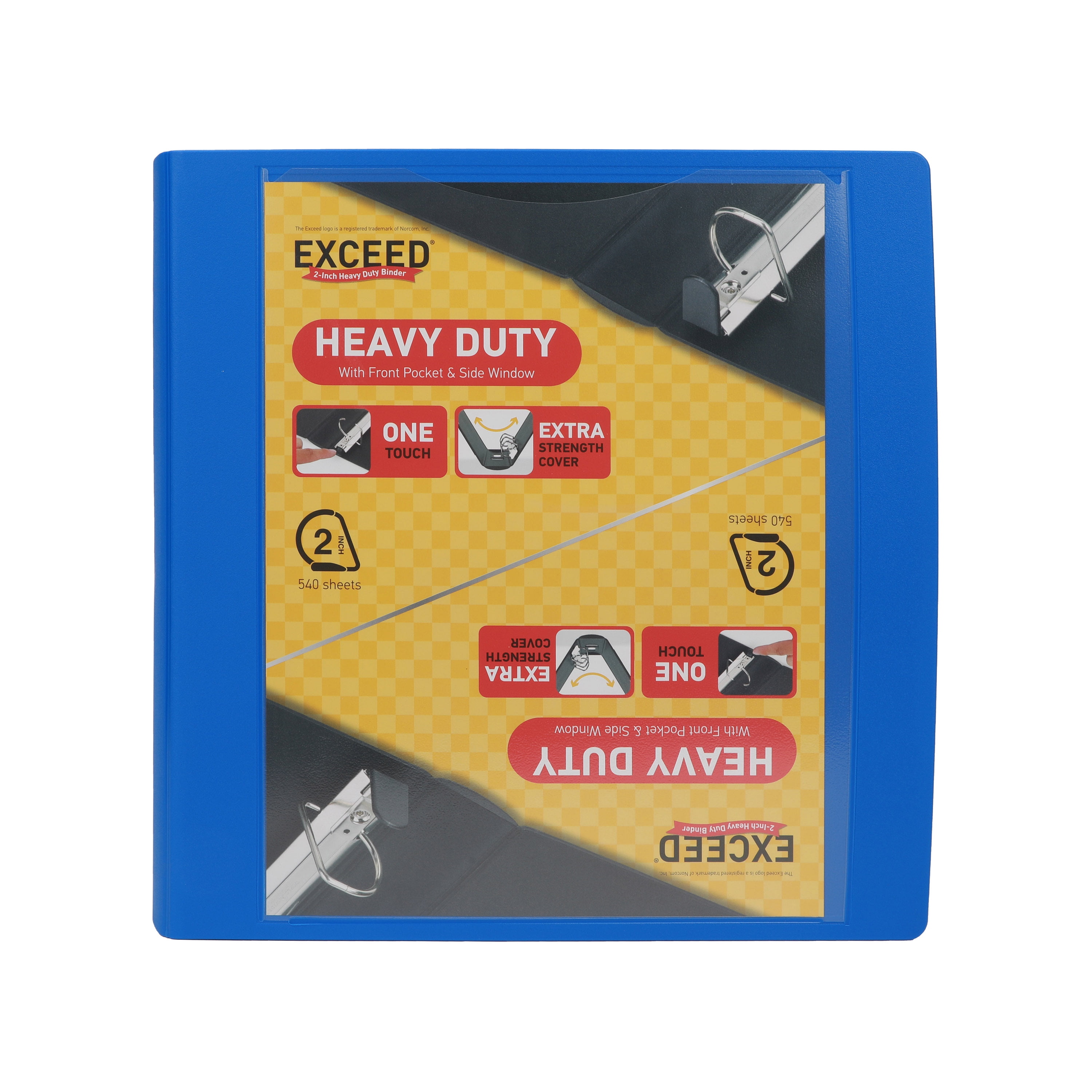 Exceed 2 inch Heavy Duty Binder, 3 DRing , Blue