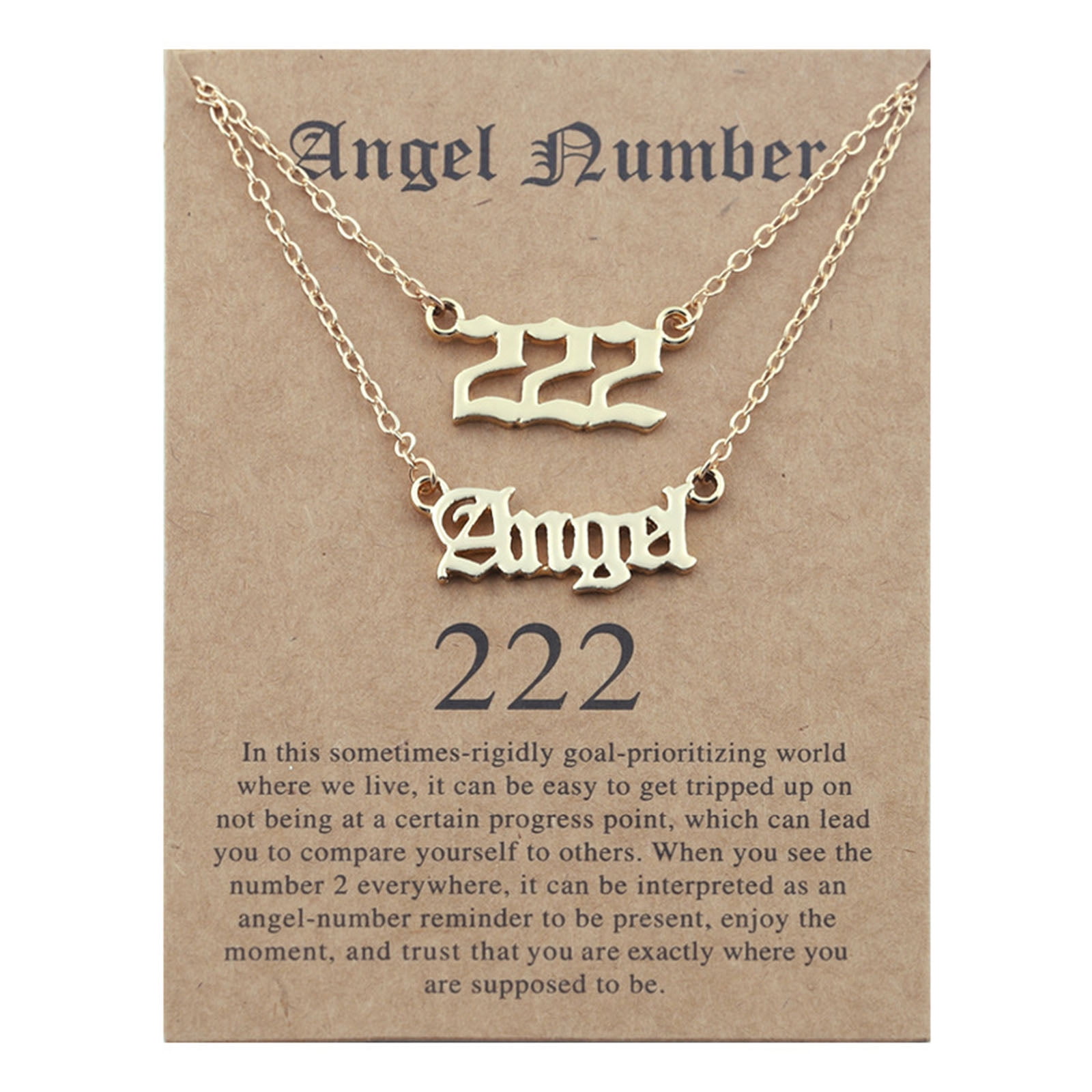 222 Angel Number Necklace 14k Gold Filled / Plated – Moonlight And Sage Shop