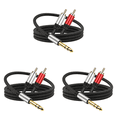 thumbnail image 1 of Cable Adaptador 6 35 Mm A 2 RCA Divisor Audio Y Inserción (2 M), 1 of 6