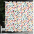 thumbnail image 4 of Ambesonne Colorful Shower Curtain, Halloween Theme Skull, 69"Wx75"L, Multicolor, 4 of 5