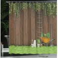 thumbnail image 4 of Ambesonne Farm House Shower Curtain, Gardening Materials, 69"Wx84"L, Green Brown, 4 of 5