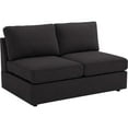 thumbnail image 3 of Bowery Hill Modern Fabric Sectional Sofa with Reversible Chaise in Dark Gray, 3 of 7