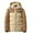 Khaki, variant on safuny Mens Hooded Jacket Water Puffer Jacket Full Zip Up Windproof Winter Jacket with Zip Pockets Green L