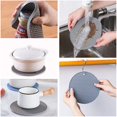 thumbnail image 4 of 6 Pcs Silicone Oven Mitts and Pot Holder Grey Set with Green Pinch Finger Protector Thicken Heat Resistant Baking Cooking, 4 of 6