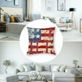 thumbnail image 5 of nygtbtfer Flower Patriotic Decorative Pillowcase Set of 2, Porch Outdoor Home Decor, American Flag USA Map Freedom Cushion Case White, 5 of 7