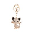 thumbnail image 1 of Llavero de moda con dije de gato, cristal brillante, regalo y recuerdo únicos, 1 of 4