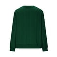 thumbnail image 5 of Ecqkame Women's Lapel Sweatshrits Quarter Zip Pullover Sweatshirt Casual Long Sleeve Fashion Solid Color Pullover Tops Green XL, 5 of 7