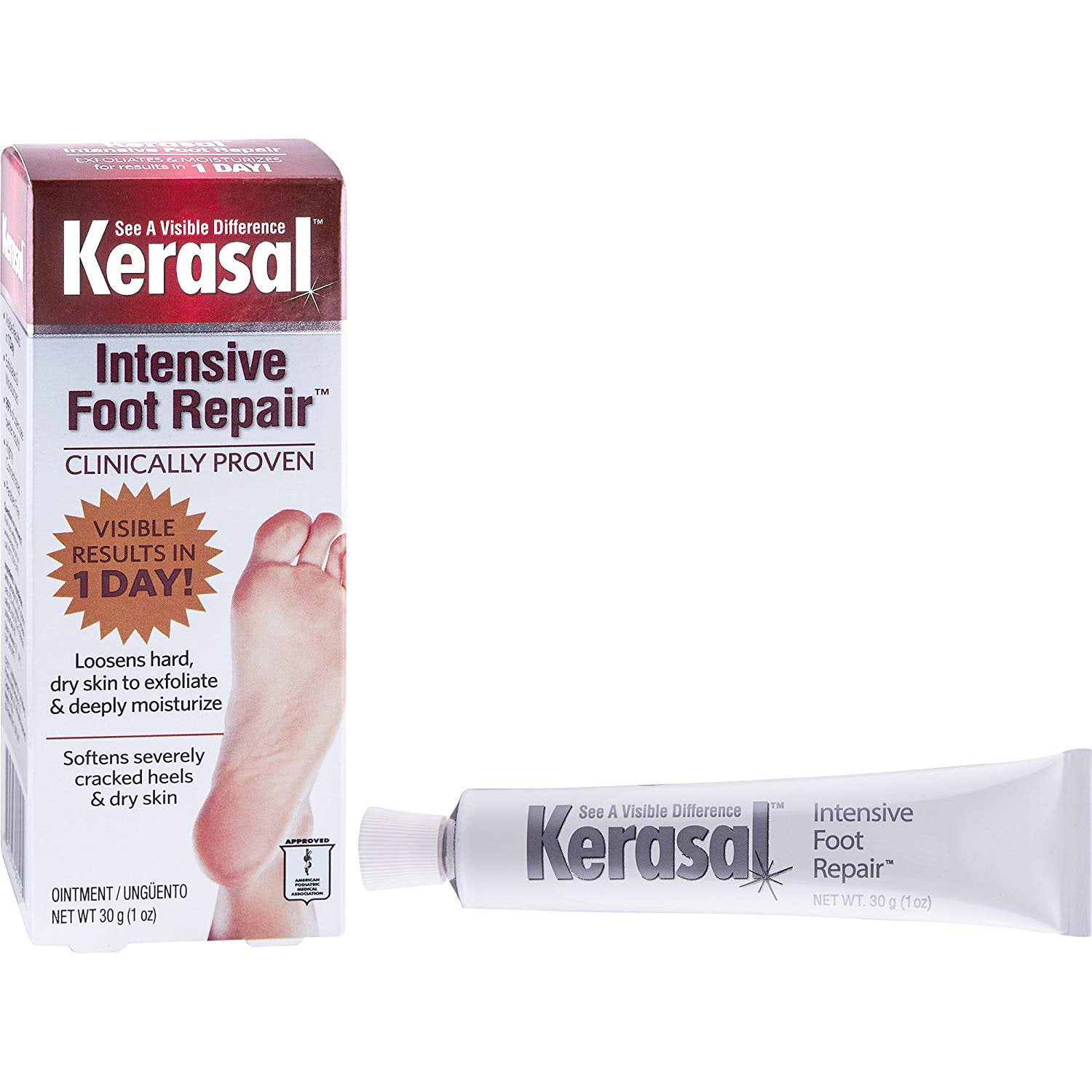 Kerasal Intensive Foot Repair, Exfoliating Foot Moisturizer 1 oz