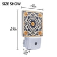 thumbnail image 4 of Floral Mandala Night Light 2 Pack LED Nightlight Plug into Wall Dusk to Dawn Sensor Soft White, 4 of 7