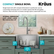 KRAUS Kore 21 Undermount Workstation 16 Gauge Single Bowl Stainless Steel Kitchen Sink with Accessories