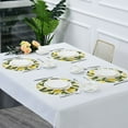thumbnail image 5 of Round Plate Mat 15.4x15.4 Inchesx1 Placemat Table Mat Kitchen Mat Coffee Mat Fabric Thick, Strong Wear-Resistant, Heat Resistance Lemon Yellow, 5 of 7