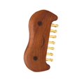 thumbnail image 4 of Peine de masaje de madera con pasadores de latón para adultos, cabeza, cuero cabelludo, masaje Gua Sha para piernas y brazos., 4 of 9