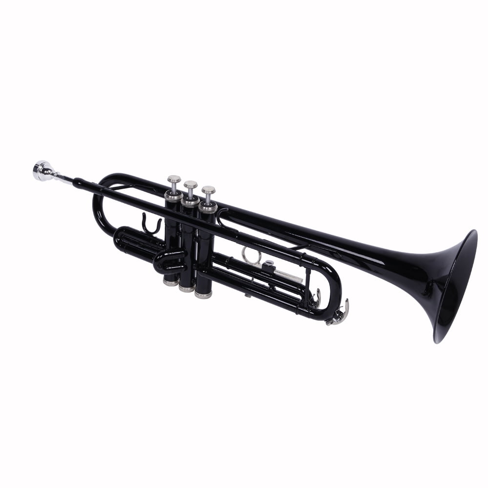 DFITO Bb Adjustable Trumpet for Beginners Students B Flat Instrument with Mouthpiece Gloves Set