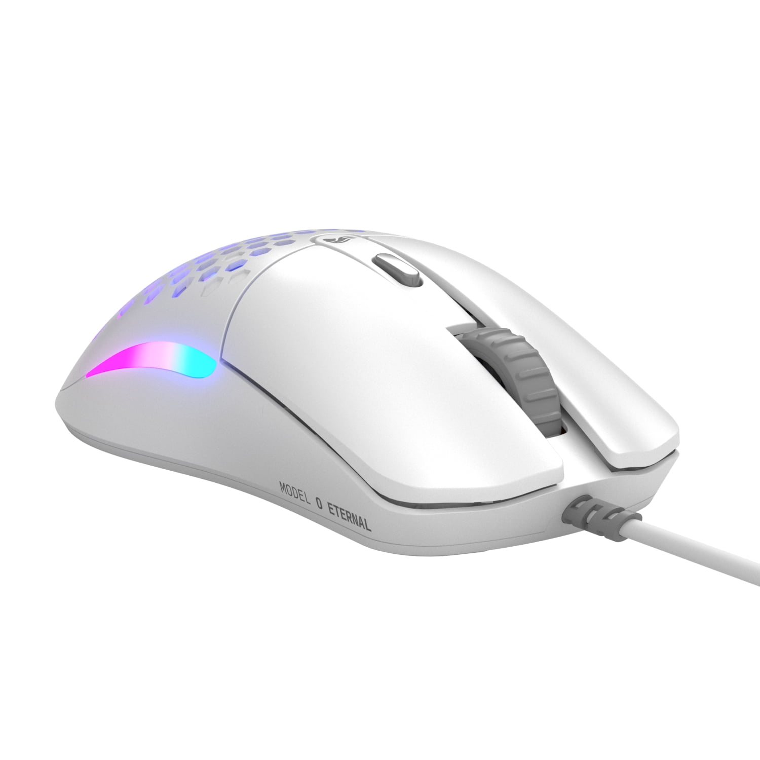 Glorious Model O Eternal Ultralight RGB Gaming Mouse - Wired - 55g Lightweight - Customizable RGB Lighting - 6 Programmable Buttons - Symmetrical Design - 12K DPI Optical Sensor - PC / Mac - White