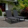 Vivere Urban Foldable Aluminum Outdoor Chaise Lounge Set of 2, Cocoa