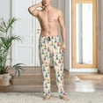 thumbnail image 5 of Vsdgher Reto Marine Nautical Print Mens Pajama Pants Sleep & Lounge Pants, PJ Bottoms With elastic waistb and Pockets, 5 of 5
