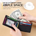 thumbnail image 2 of Cartera RUNBOX Slim de piel con bloqueo RFID para hombre, color negro, 2 of 6