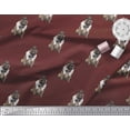 thumbnail image 3 of Soimoi Polyester Crepe Fabric Bow,Hat & Pug Dog Decor Fabric Printed Yard 42 Inch Wide, 3 of 3