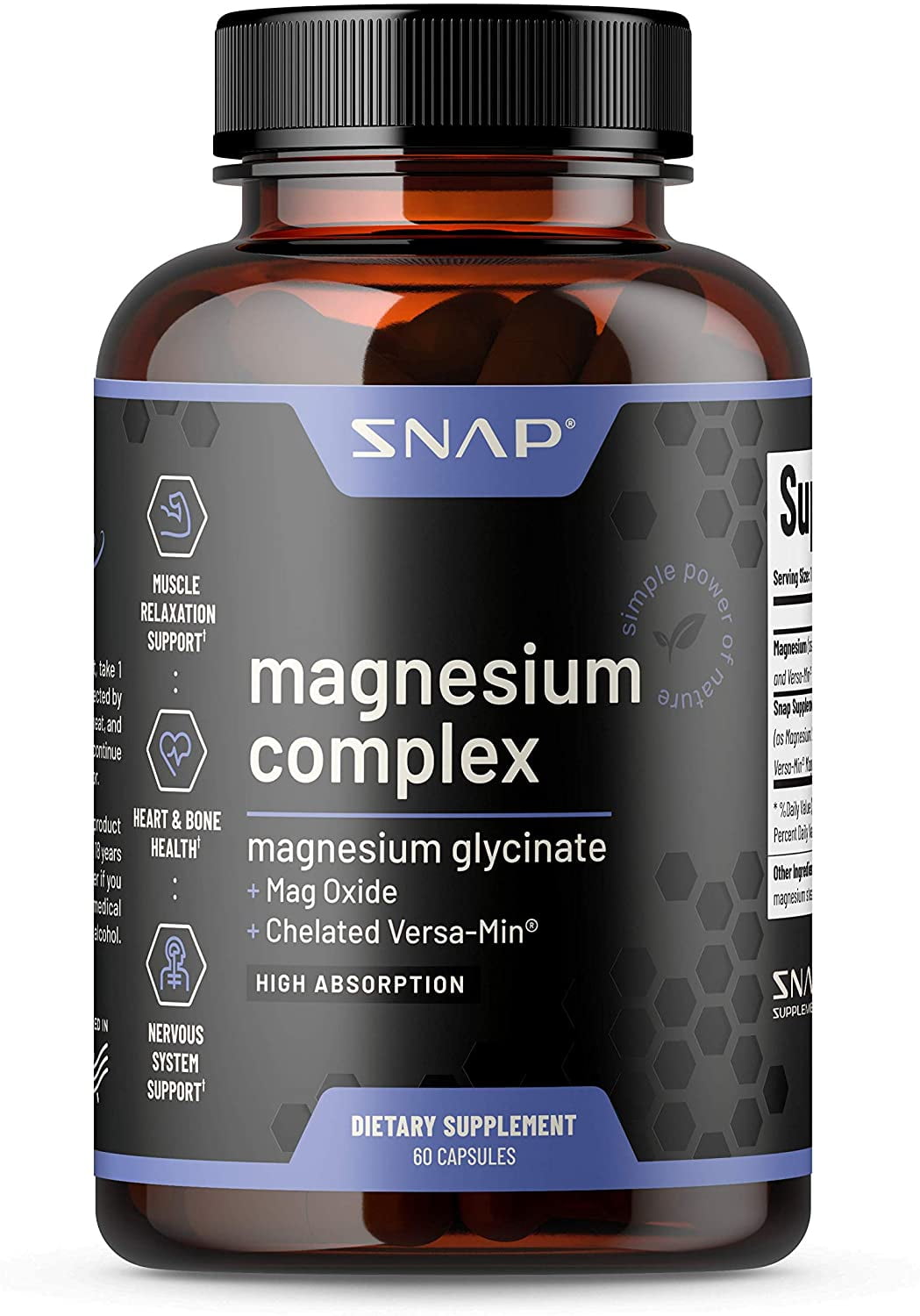 Snap Supplements Magnesium Complex Supplement Mag Oxide, Muscle