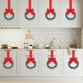 thumbnail image 3 of Peonyrain 12Pcs Christmas Kitchen Cabinet Wreaths with Ribbon Mini Christmas Wreath Small Kitchen Wreath Greenery Wreath for Window Door, 3 of 6