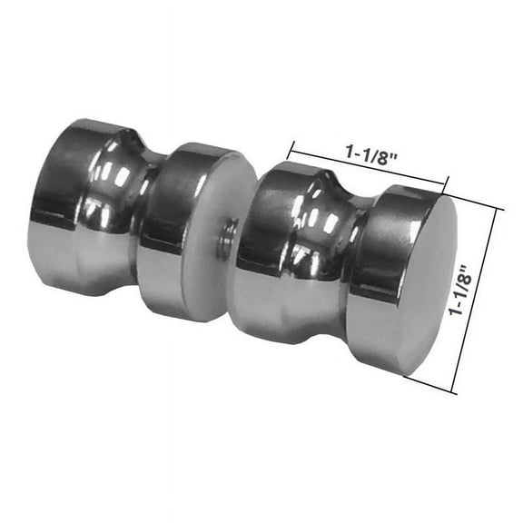 Polished Chrome Euro Style Back-to-Back Shower Door Handle Knob