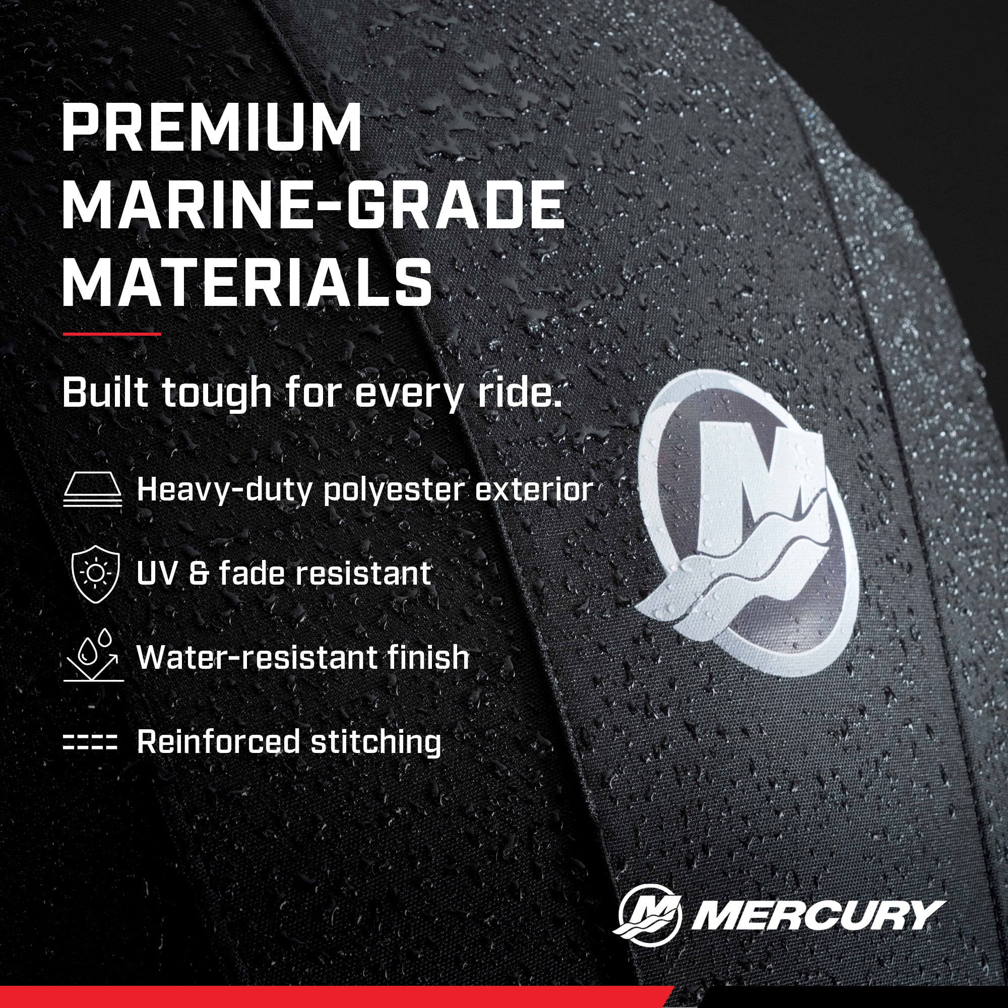 Mercury 8M0228532 3.4L V6 175hp Pro XS Outboard Vented Splash Cover