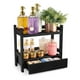 thumbnail image 1 of Organizador de baño Sorbus Bamboo con 2 niveles, estante negro, 1 of 8