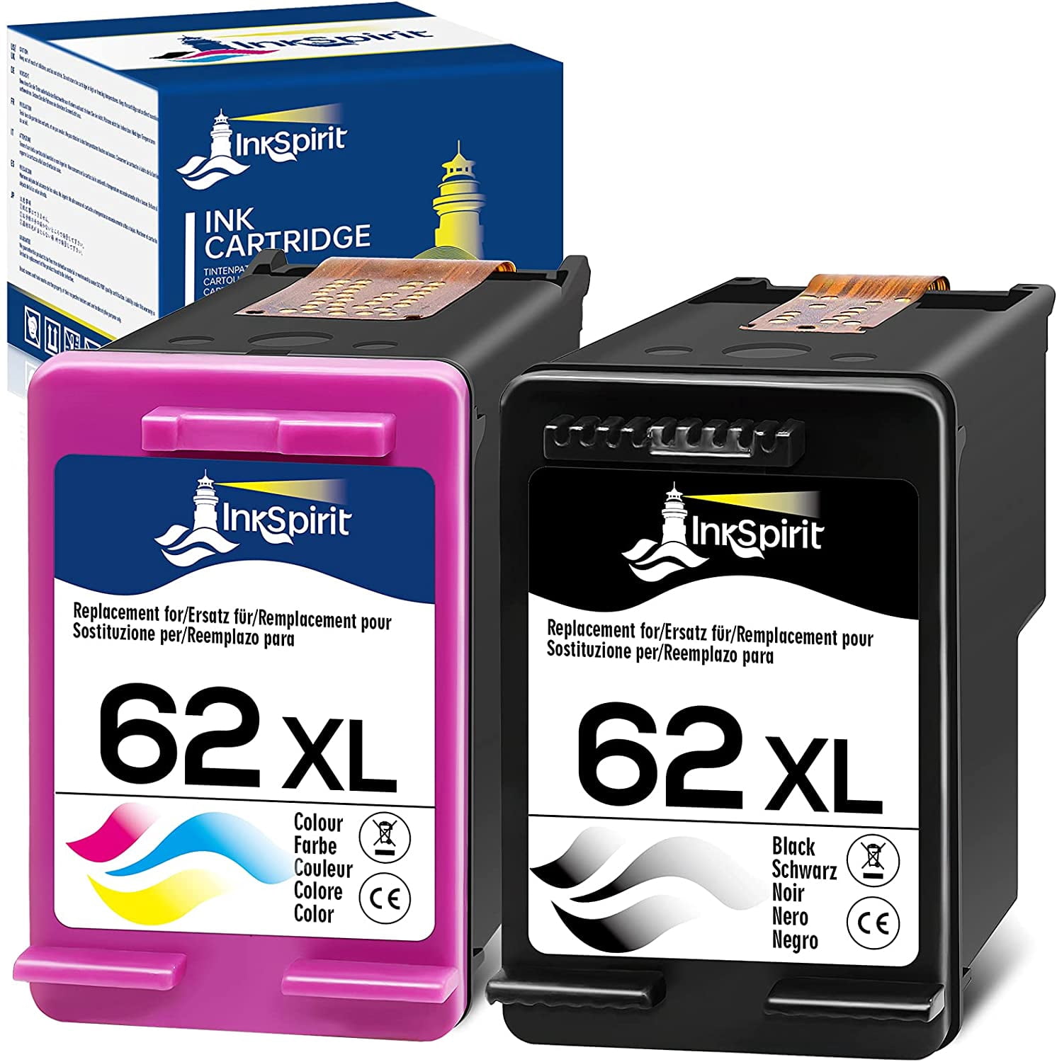 InkSpirit Remanufactured 62XL Ink 