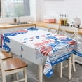 thumbnail image 4 of sruoe Tablecloth, 54 X 108in Independence Day Tablecloth, Waterproof Machine Washable Foldable Blue Rectangle Tablecloths, Table Cloth for Dining, Home, Party Decor, Nylon Spandex, 4 of 5