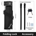 thumbnail image 3 of Cerrar con llave Candado plegable para bicicleta, candado antirrobo para bicicleta eléctrica, patrón de telaraña, candado de seguridad portátil para bicicleta y motocicleta, accesorios para bicicleta, 3 of 8