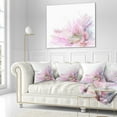 thumbnail image 3 of Designart Lovely Pink Flowers - Abstract Floral Throw Pillow - 18x18, 3 of 5