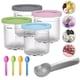 thumbnail image 1 of Juego de 4 recipientes para helado cremoso, vasos, frascos, tinas y botes, olla para batidos compatible con las máquinas para hacer helados con crema de las series NC299AMZ y NC300s, 1 of 5