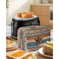 thumbnail image 4 of Western Texas Star Retro Toaster Cover 2 Slice, Small Kitchen Appliance Covers, Vintage Farmhouse Blue Brown Wood Grain Toaster Oven Cover with Loop, Bread Machine Cover Dust Cover Protection, 4 of 4