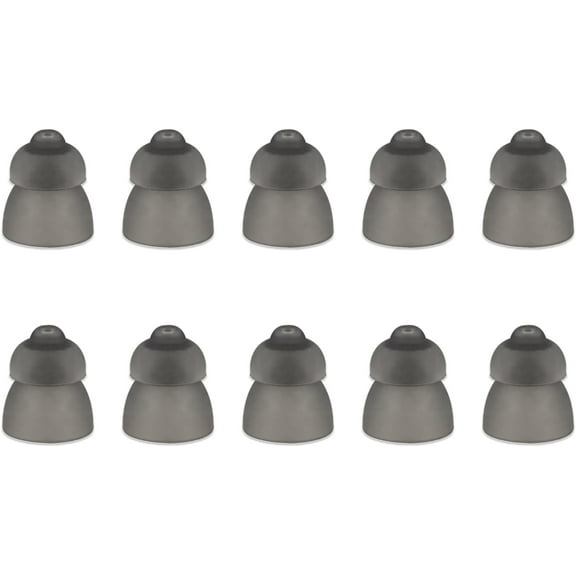 Phonak Hearing Aid Silicone Ear Tips, Size S 9mm, Double-Layer Open Design, 10-Pack, Grey